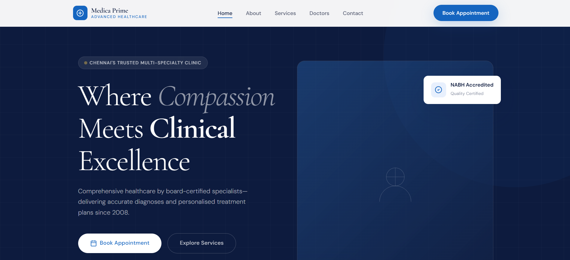 Medica website screenshot