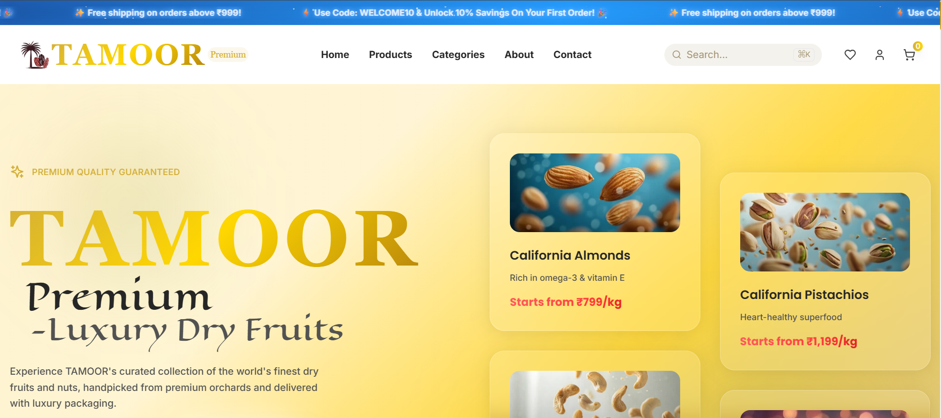 Tamoor website screenshot